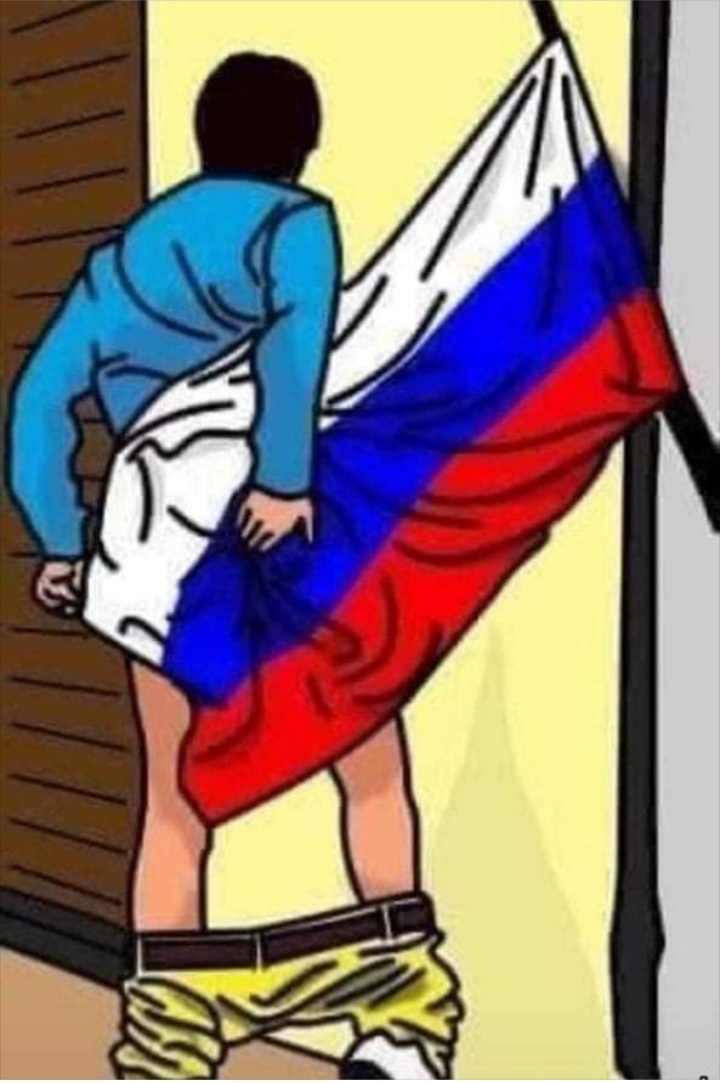 I wipe MY ASS with the RUSSIAN FLAG!